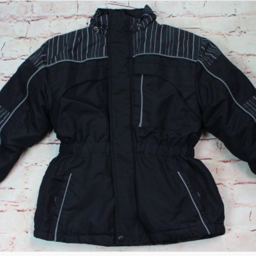 Kid's Triple Star Winter Jacket  Black Si<e Small